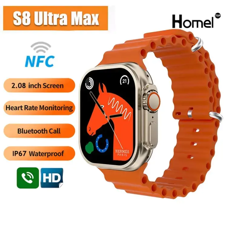 Homel S8 Ultra, Smart Watch Series 8 Bluetooth Call Smartwatch Watch Sleep Monitoring Wireless Charging Watch for Men Women