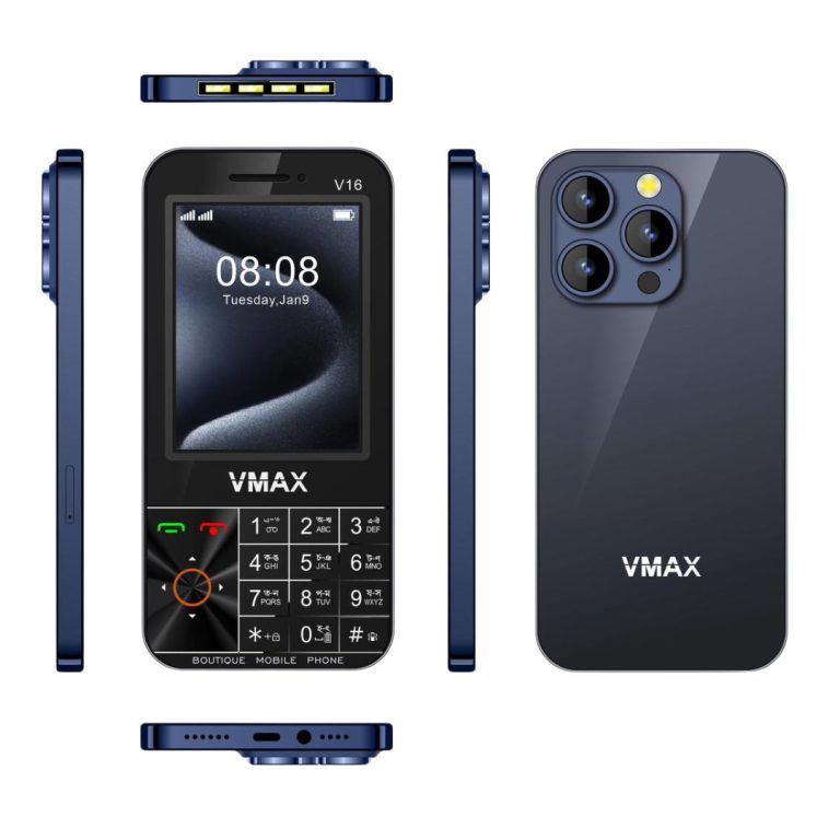 Vmax V16 pro, look like iphone 16 Pro, Feature Mobile Phone 3.5 iches display, Type C cherger, 3000 Mah Battery